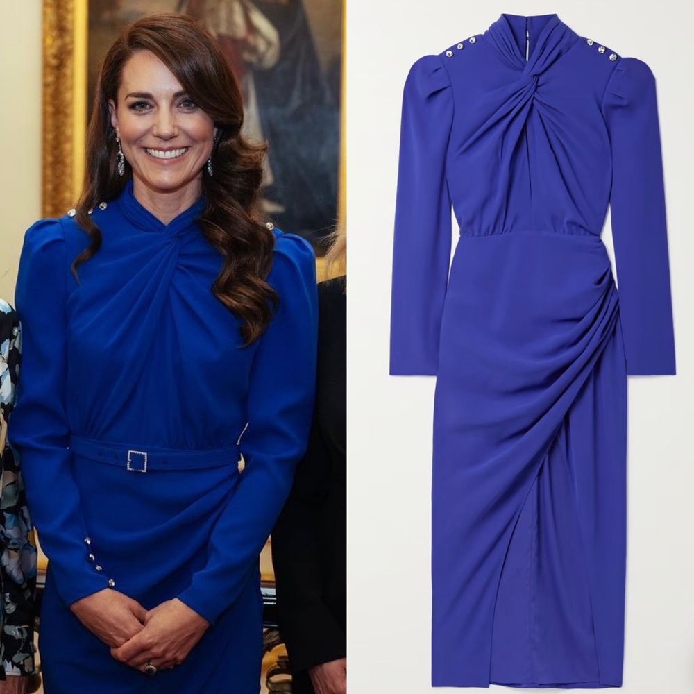 NWT Self Portrait midi dress as seen on Princess Kate during the 2023 Coronation